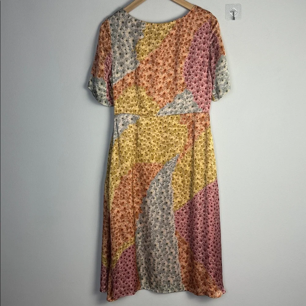 NEW Anthropologie Varun Bahl Catria Floral Dress SM Lined Pockets Made in India - Picture 11 of 16